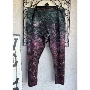 Soft Surroundings Paisley Print Ankle Pants - Size 2X - Multicolored